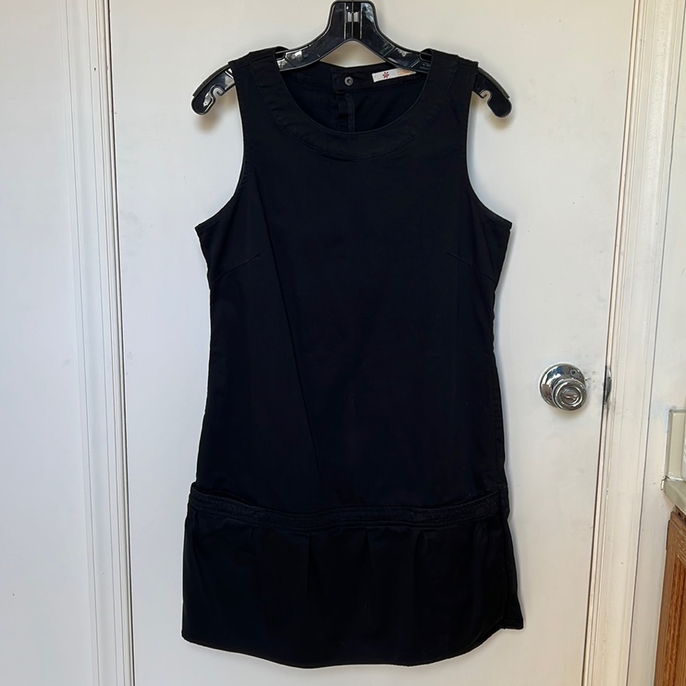 Tulle Tank Drop-Waist Dress in Black, Size L(juniors)